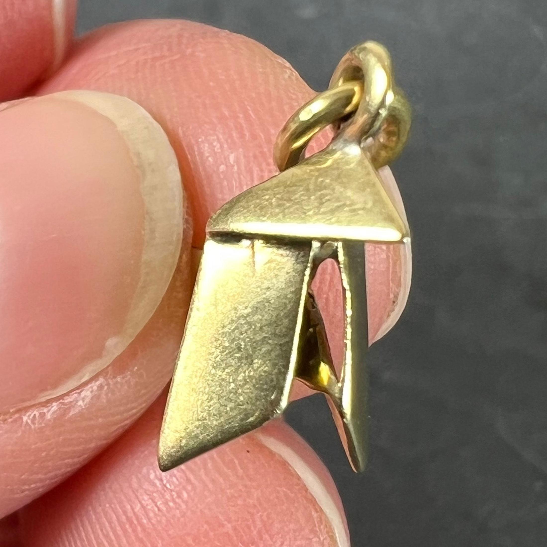 Pendentif breloque Origami en or jaune 18 carats en vente 3