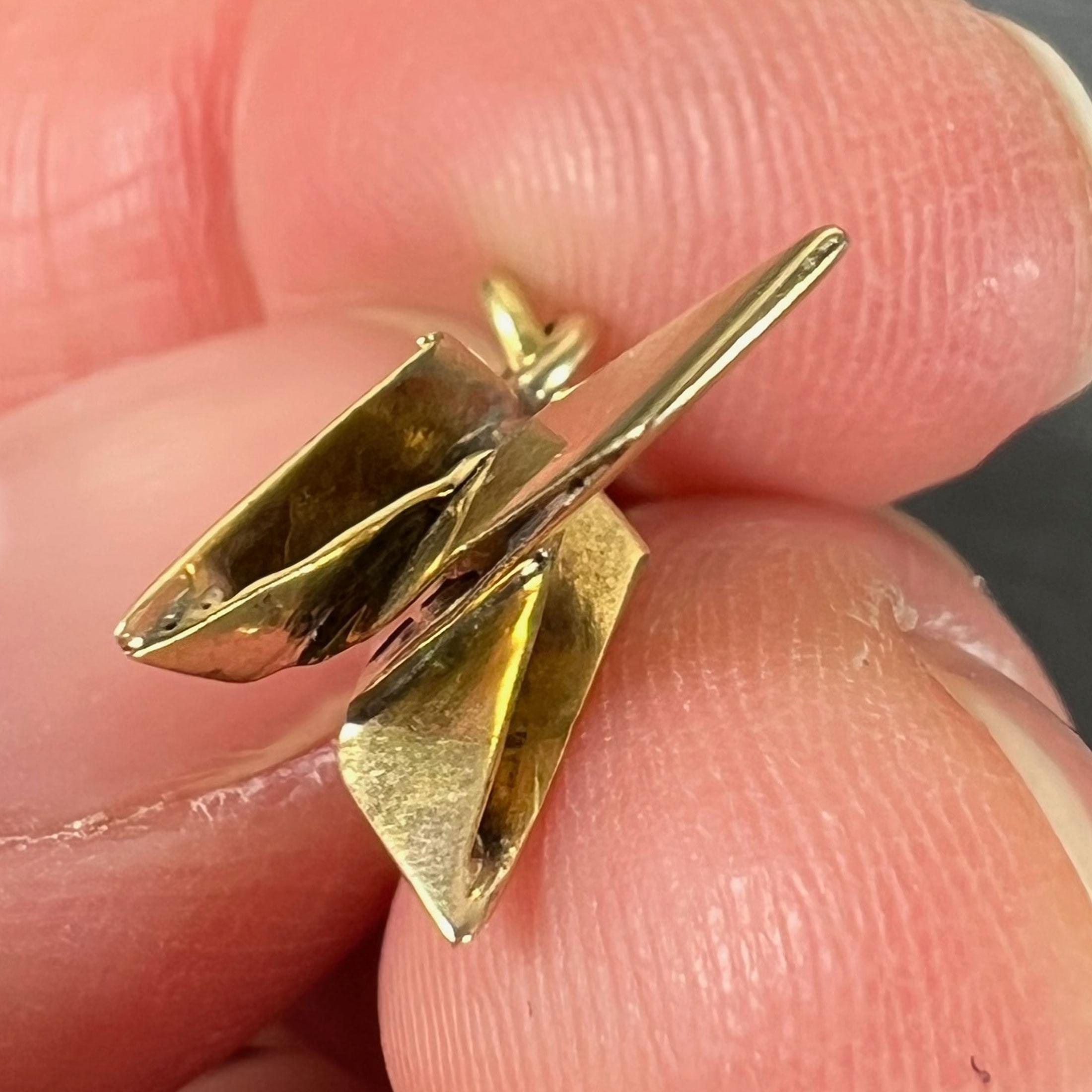 Pendentif breloque Origami en or jaune 18 carats en vente 5