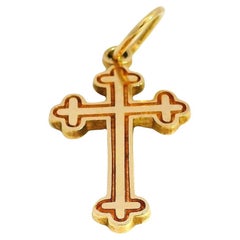 18k Yellow Gold Orthodox Cross Pendant