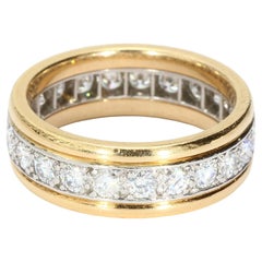 18k Yellow Gold "Oscar Heyman" Ring with Brilliant Cut Diamonds Size 6