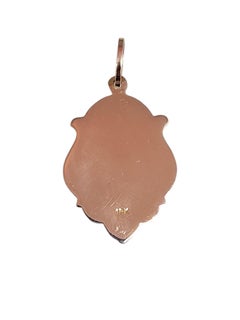 Ciondolo religioso della Madonna di Fatima in oro giallo 18 carati #24920