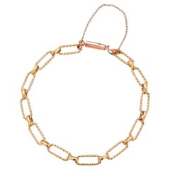 Pulsera de eslabones ovalados de oro amarillo de 18 quilates