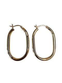 Ovale Creolen aus 18-karätigem Gelbgold #25547