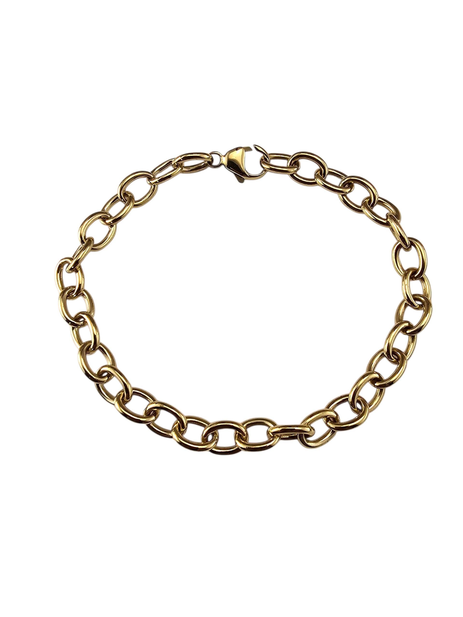 Contemporain Bracelet à maillons ovales en or jaune 18K #23794 en vente