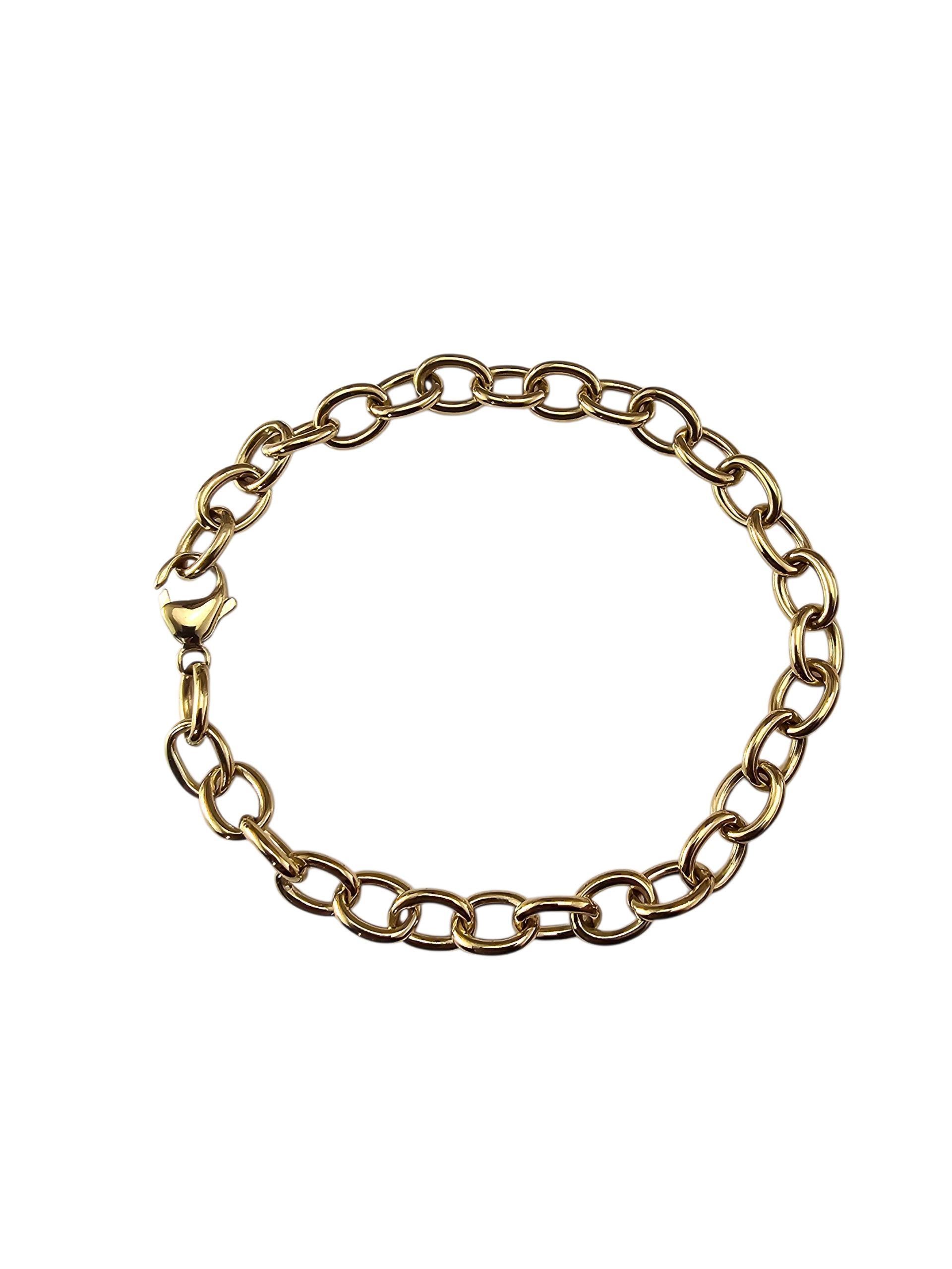 Bracelet à maillons ovales en or jaune 18K #23794 Bon état - En vente à Washington Depot, CT