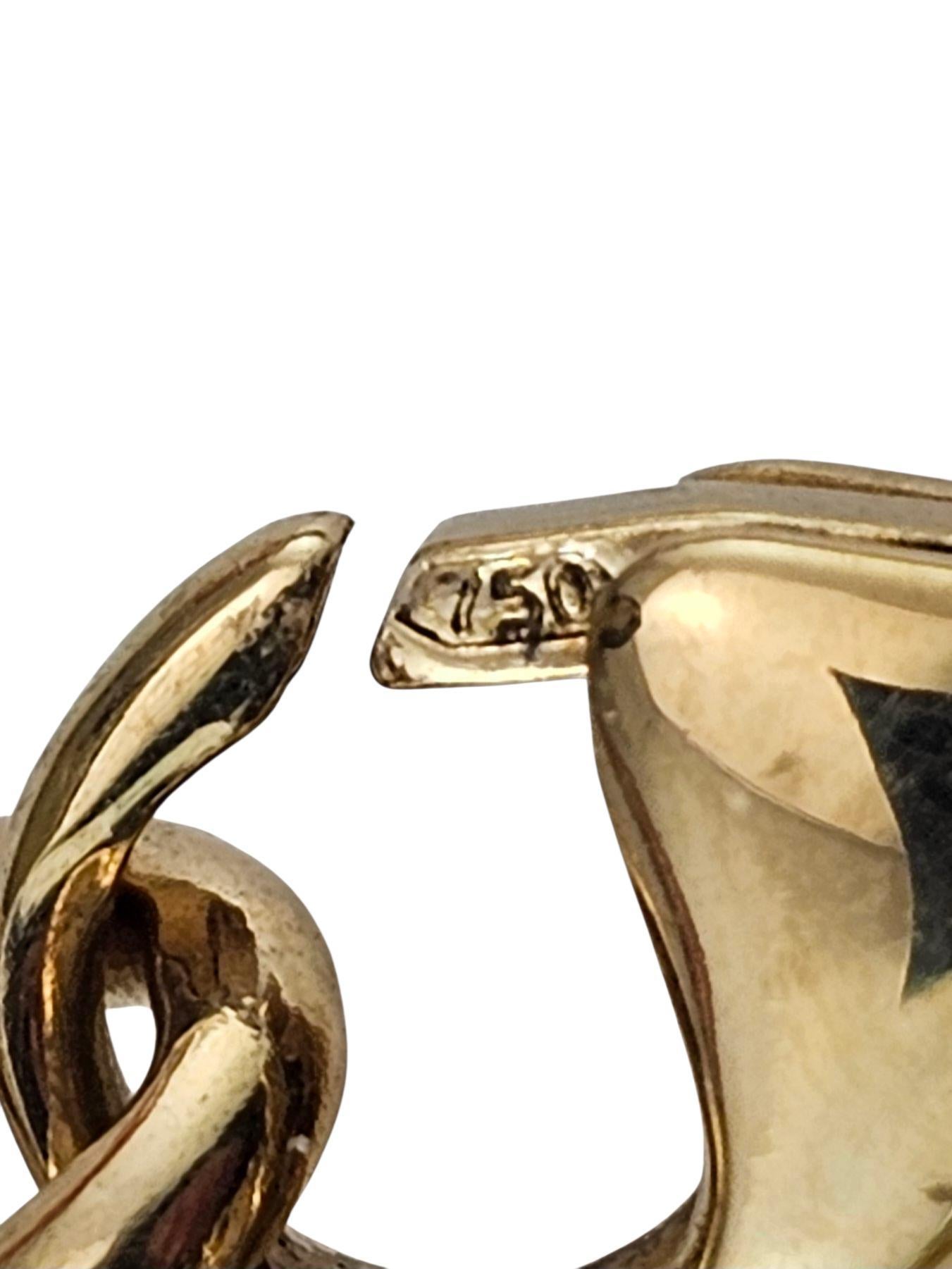 Bracelet à maillons ovales en or jaune 18K #23794 en vente 1