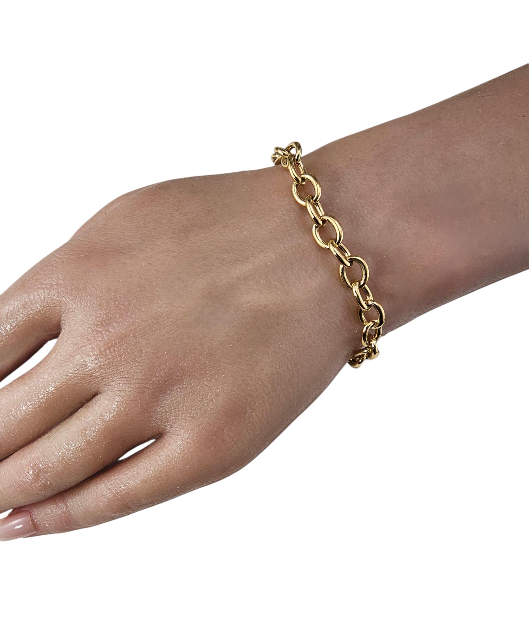 Bracelet à maillons ovales en or jaune 18K #23794 en vente 2