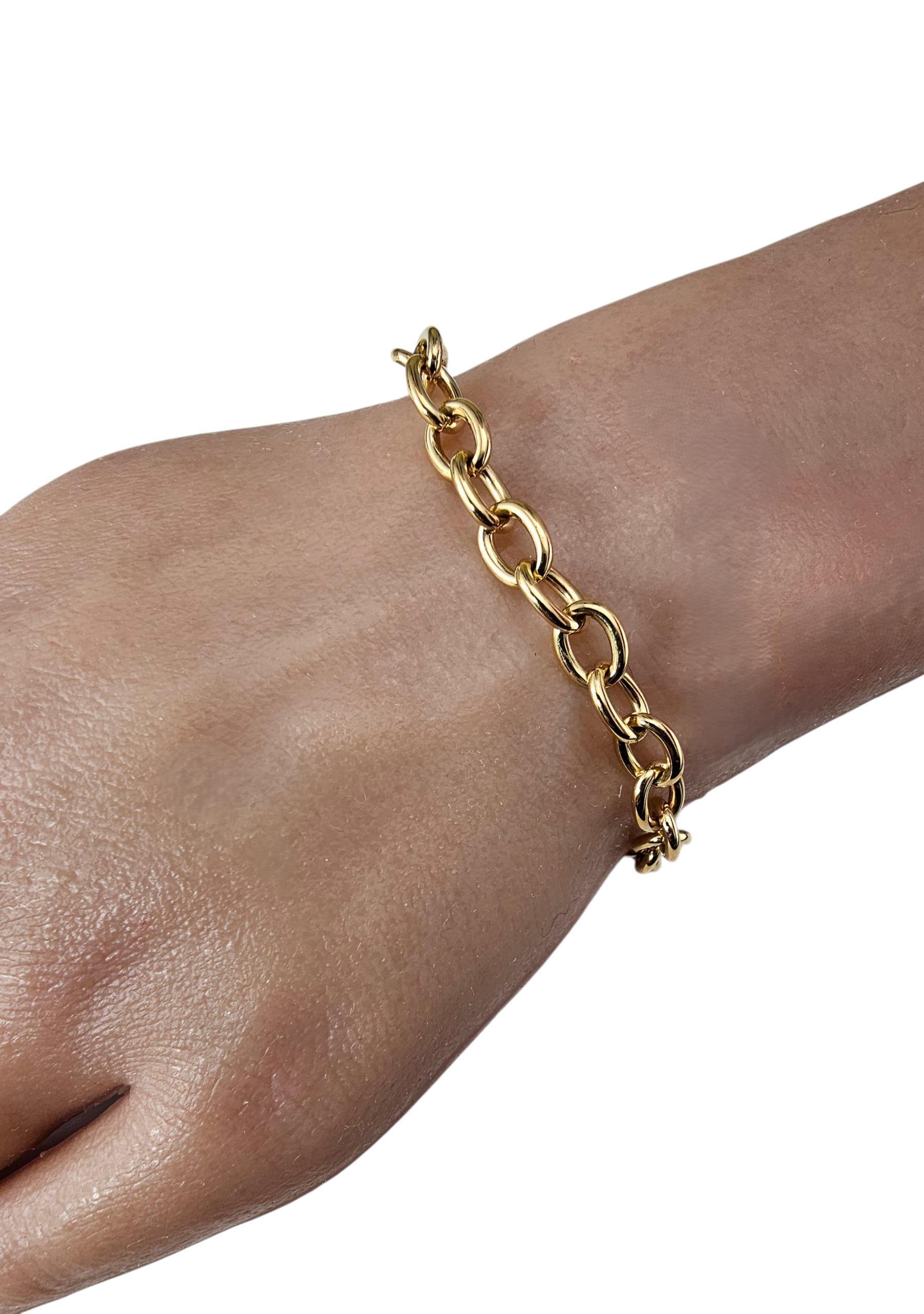 Bracelet à maillons ovales en or jaune 18K #23794 en vente 3