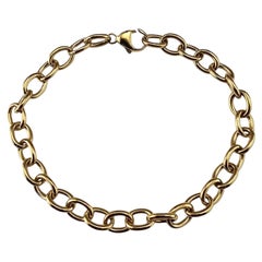 Bracelet à maillons ovales en or jaune 18K #23794