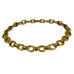 18K Yellow Gold Oval Link Bracelet