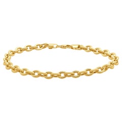 18k Yellow Gold Oval Wheat Link Bracelet