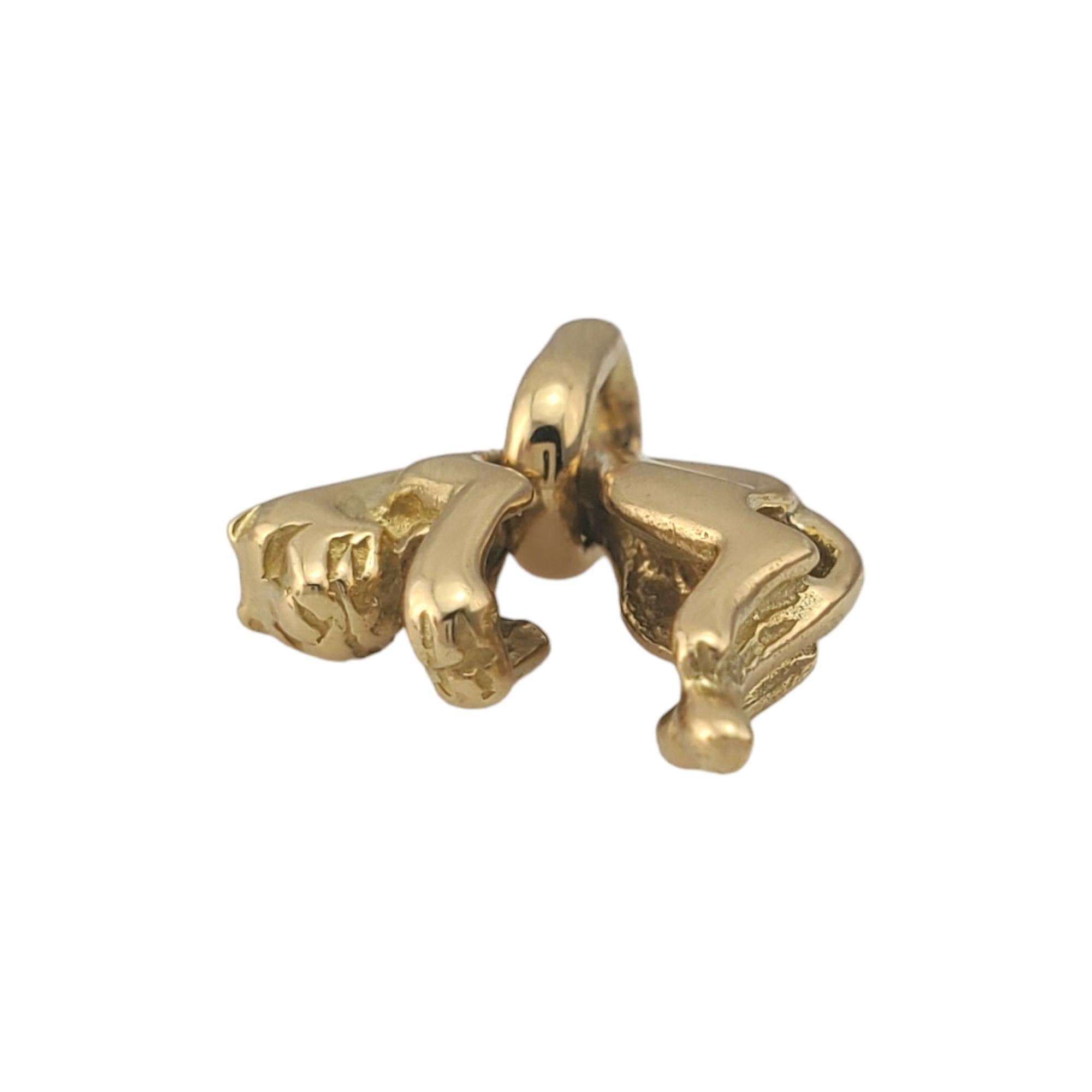 18K Yellow Gold Panther Charm #17796 In Good Condition In Washington Depot, CT
