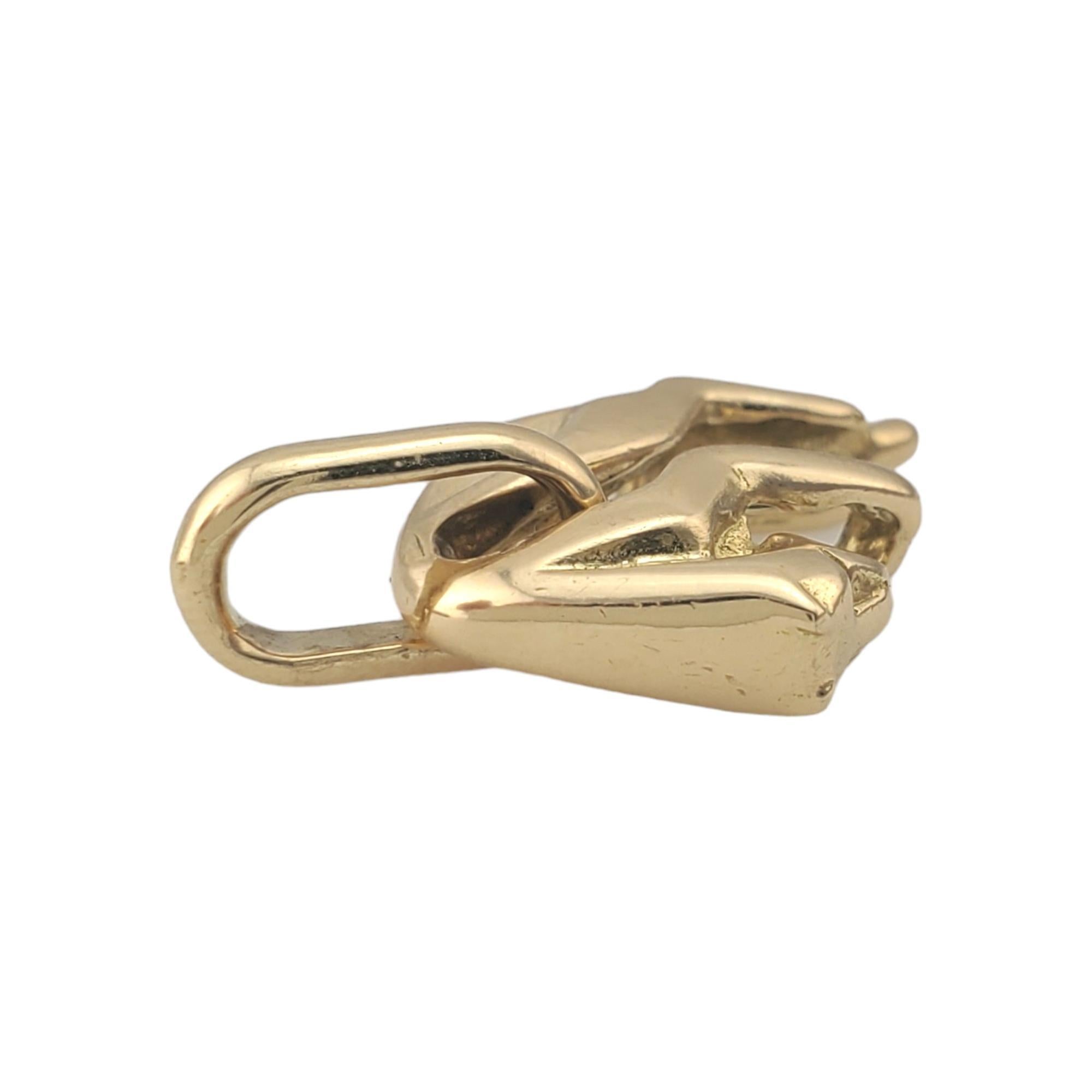 18K Yellow Gold Panther Charm #17796 1