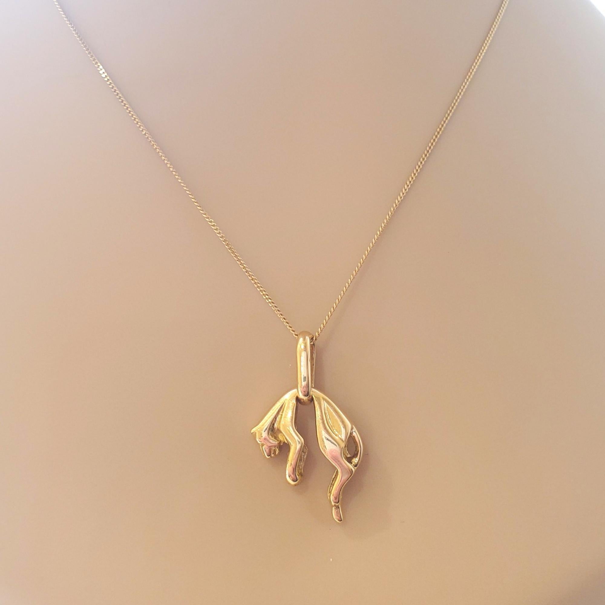 18K Yellow Gold Panther Charm #17796 5