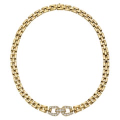 18k Yellow Gold Panthère Necklace with Diamond Buckle 18k Yellow Gold Panthère Necklace with Diamond Buckle