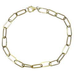 Bracelet chaîne Paperclip en or jaune 18 carats