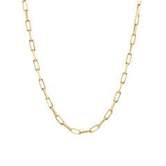 18k Yellow Gold Paperclip Link Chain