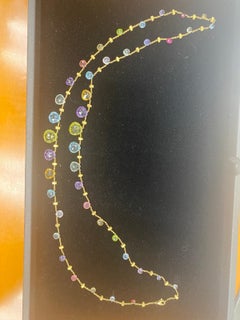18k Yellow Gold "Paradise" Gemstone Necklace by Marco Bicego 35"