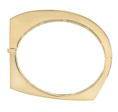 Pavé-Diamant-Armband aus 18K Gelbgold mit geschwungener Form, 2,70ct