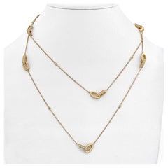 18K Yellow Gold Pave Set Diamond Link Chain 3.75cts Necklace