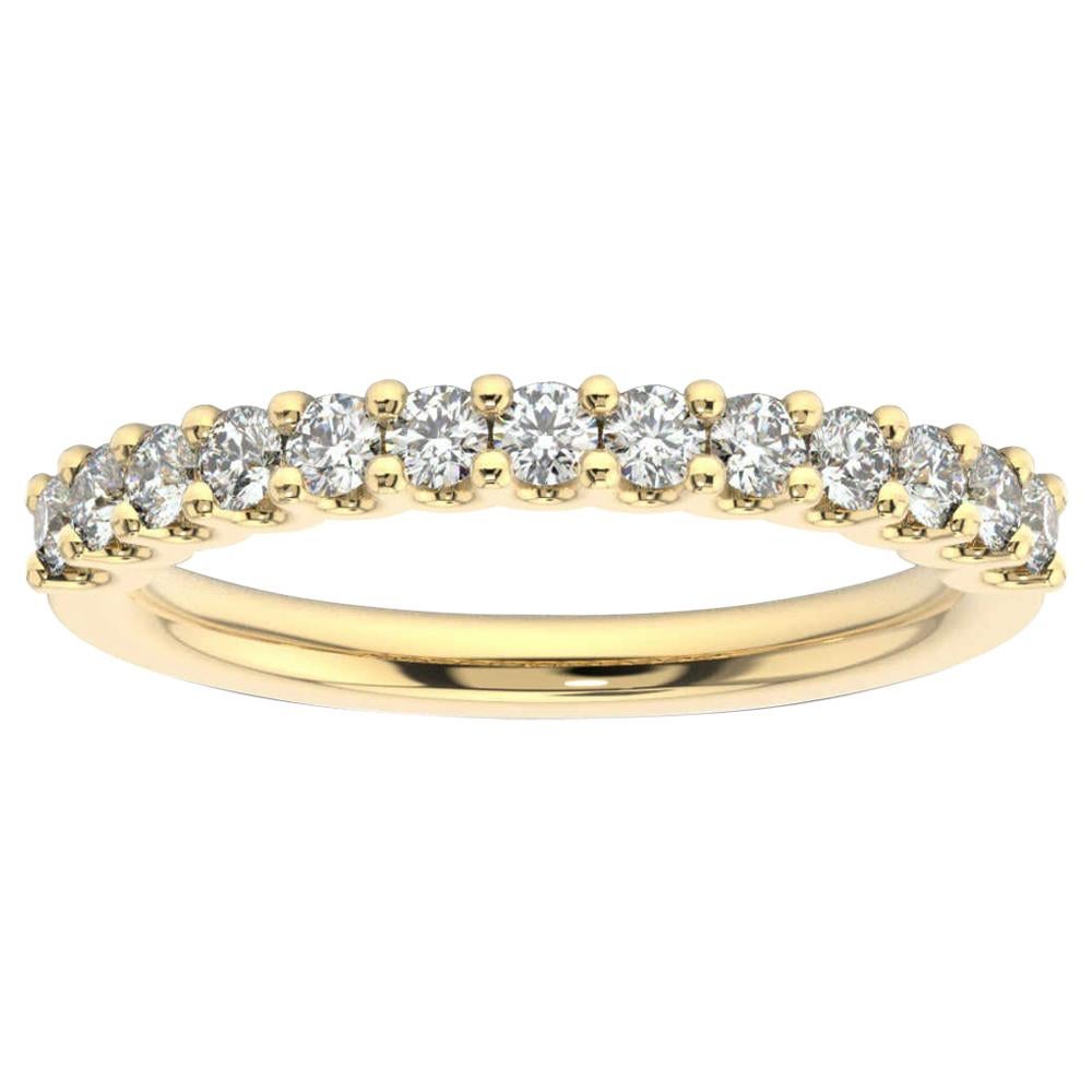 18K Yellow Gold Pavia "U" Diamond Ring '1/2 Ct. Tw' For Sale