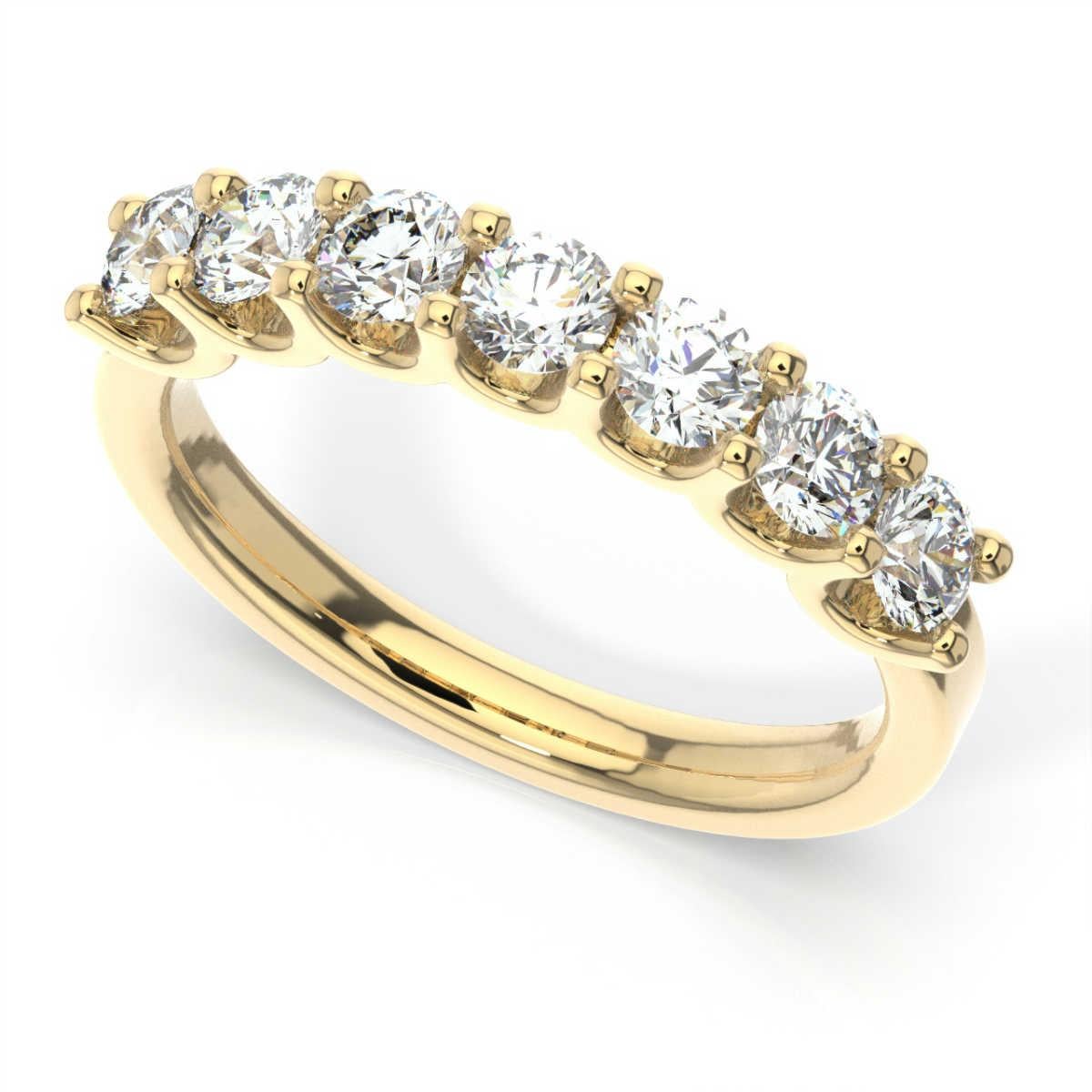 Round Cut 18K Yellow Gold Pavia 