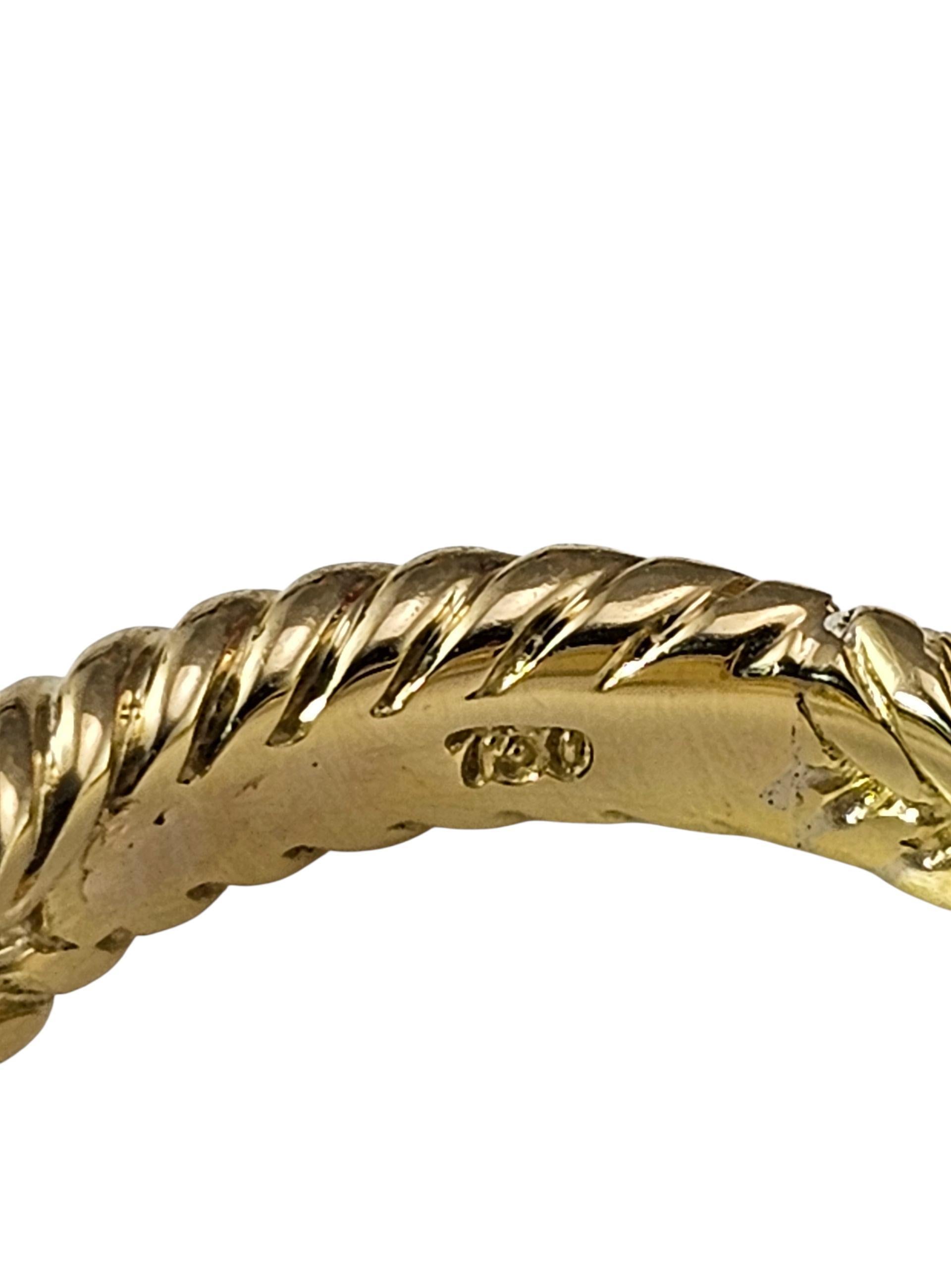 Bague en or jaune 18K avec perles et diamants Taille 4.75-5 #23948 Bon état - En vente à Washington Depot, CT