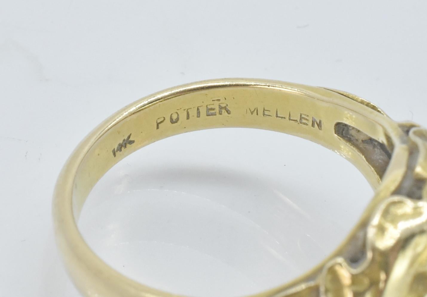 14K Yellow Gold Pearl Ring by Potter & Mellen For Sale 1
