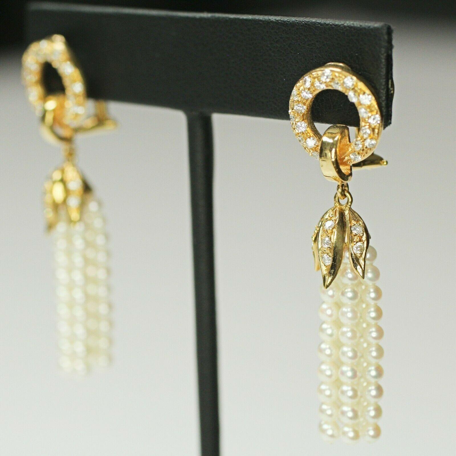 PEARL TASSEL EARRINGS WITH DIAMONDS IN 18K YELLOW GOLD
Specifications:
    main stone: 56 PCS RD CUT DIAMOND APPROX 0.44CTW
    ADDITIONAL:                                                      NATURAL PEARL
    carat total weight: APPROX 0.44CTW
   