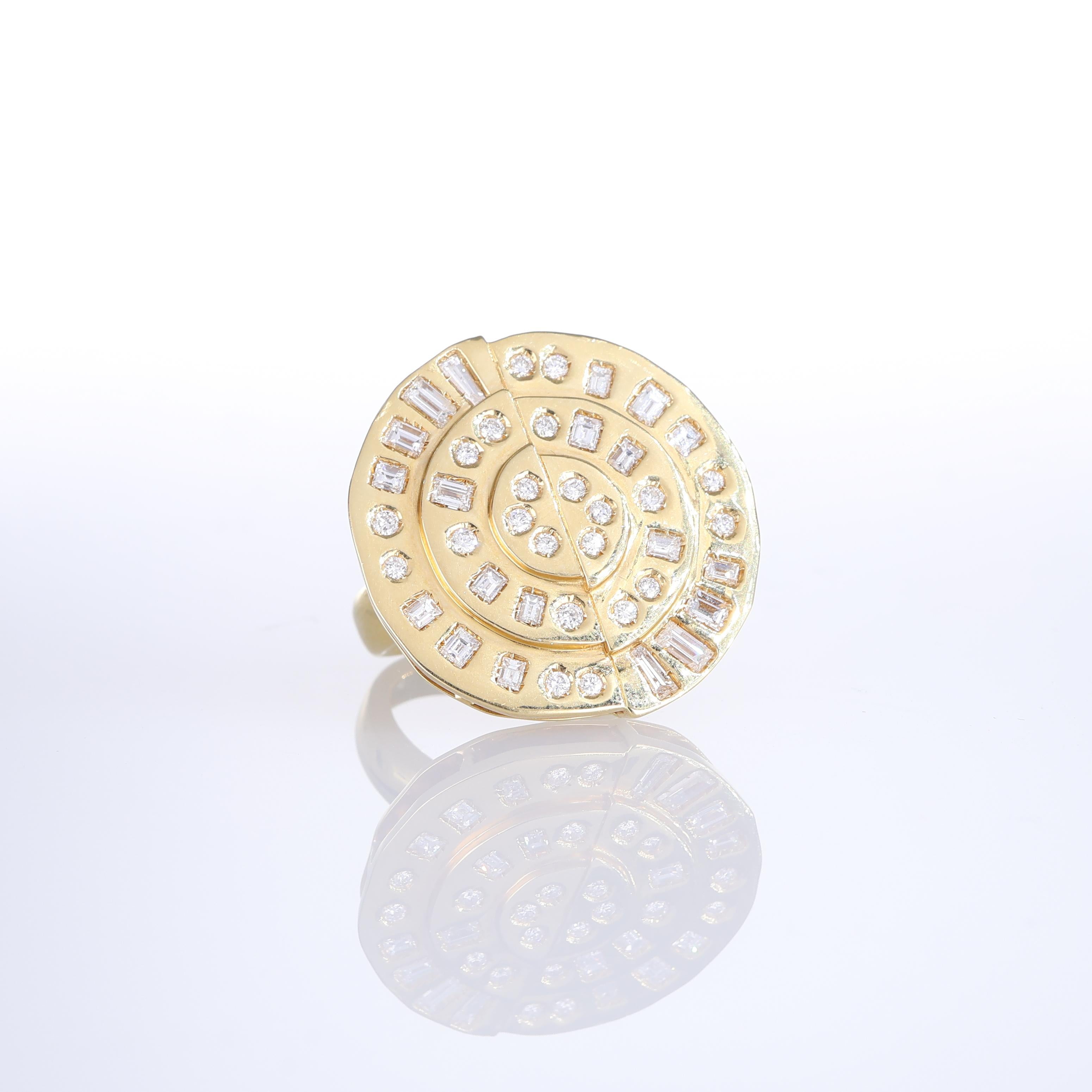 IMPORTANT NOTE:
✔ No additional costs will be added to this order.
✔ Shipping and customs duties are fully covered by us.
--------------------
A versatile piece crafted in 18K yellow gold, functioning as both a pendant and a statement ring. The bold