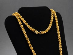 18K Yellow Gold Persian Yazdi Necklace Zanjir Yazdi