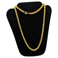 18K Yellow Gold Persian Yazdi Necklace Zanjir Yazdi