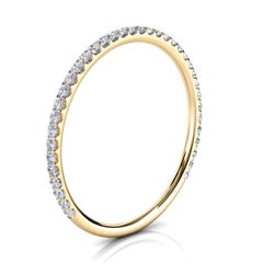 18K Yellow Gold Petite Carole Micro-Prong Diamond Ring '1/6 Ct. Tw'