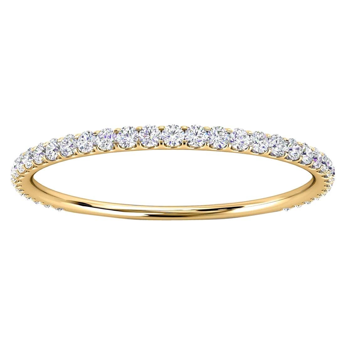 For Sale:  18K Yellow Gold Petite Carole Micro-Prong Diamond Ring '1/6 Ct. Tw'