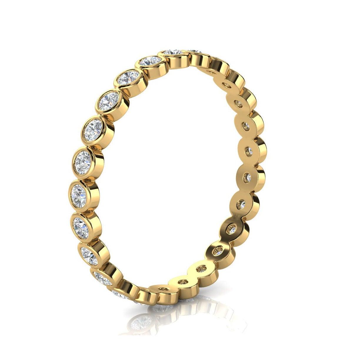 For Sale:  18k Yellow Gold Petite Zivit Eternity Diamond Ring '1/2 Ct. Tw' 2
