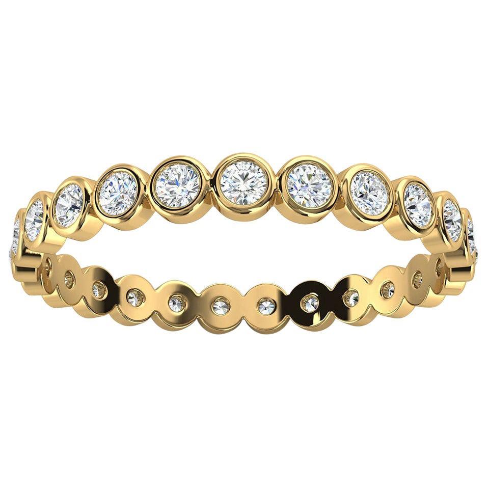 For Sale:  18k Yellow Gold Petite Zivit Eternity Diamond Ring '1/2 Ct. Tw'