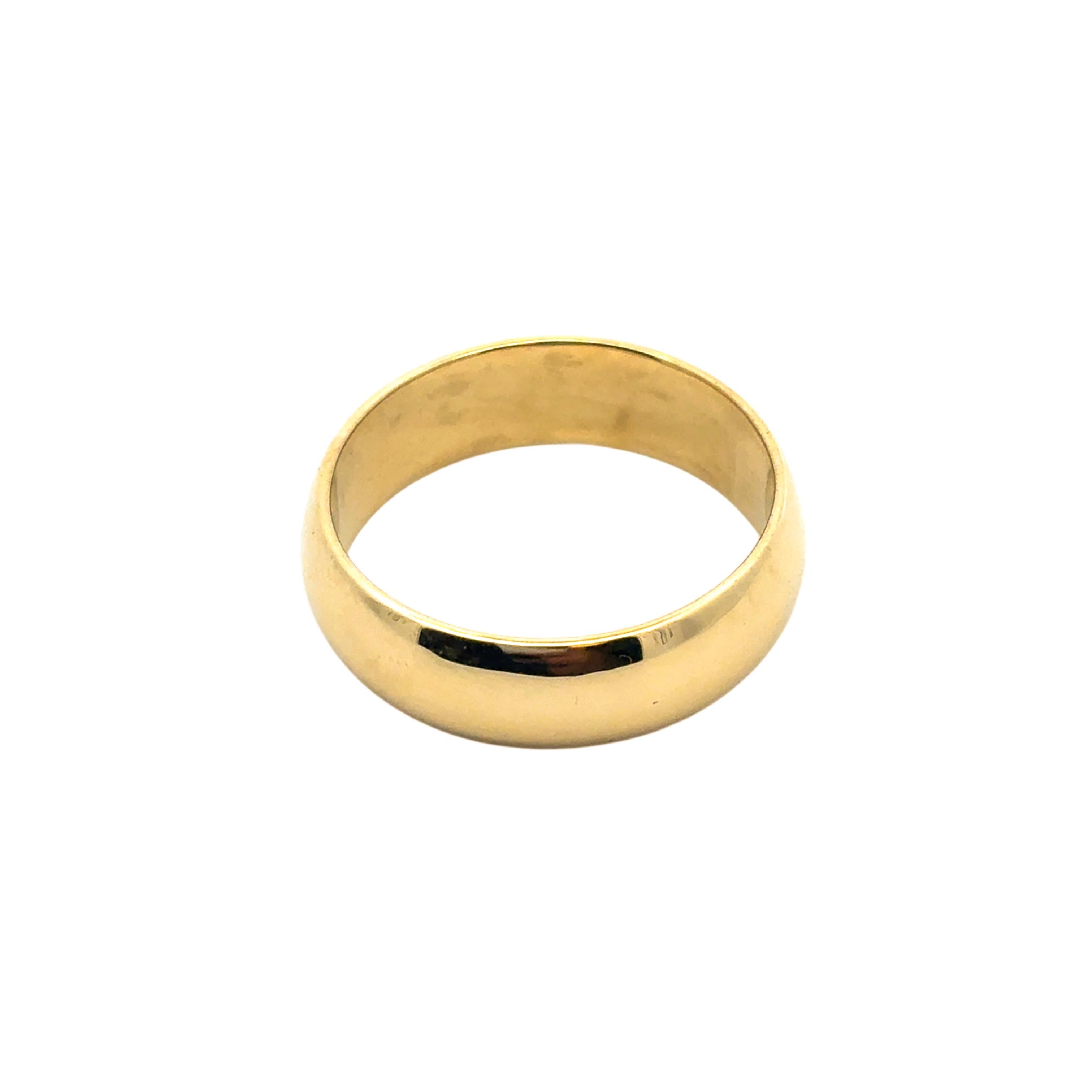 18k Yellow Gold Plain Wedding Band

This stunning 18k Gold Wedding Band is in excellent condition and is ready to ship!

Type: Simple / Plain Wedding Band
Material: 18k Yellow Gold
Ring Size: 9
Band Width: The band is approximately 6.2 mm in