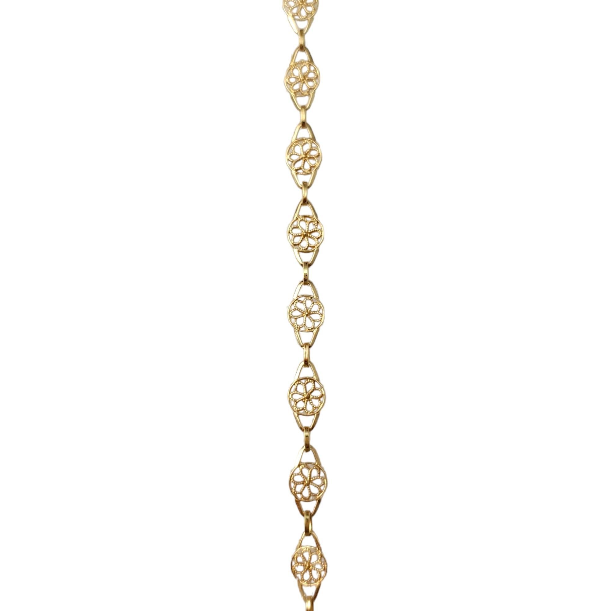 18K Yellow Gold Plaque Necklace 17