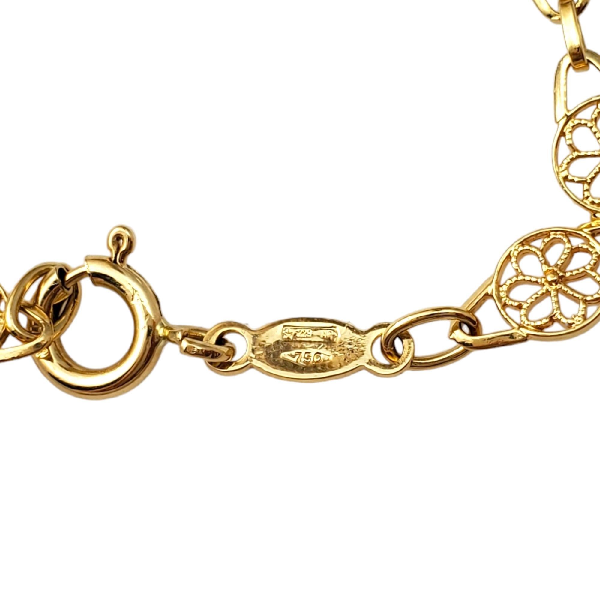 Women's 18K Yellow Gold Plaque Necklace 17