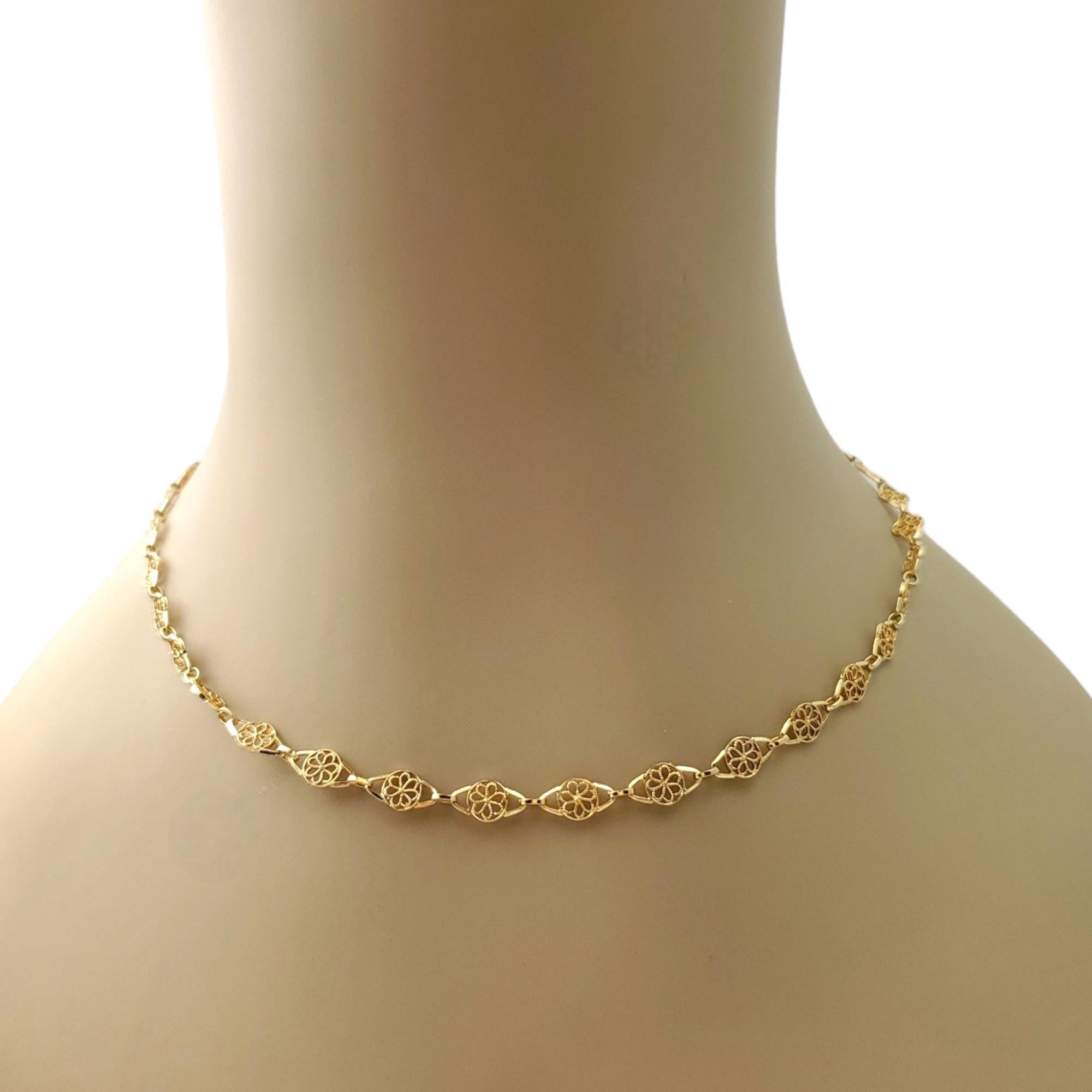 18K Yellow Gold Plaque Necklace 17