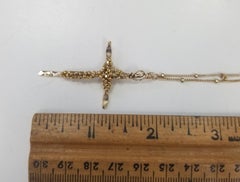 18k Yellow Gold Plated on Silver Wire Cross Pendant by Vannesa Tasani