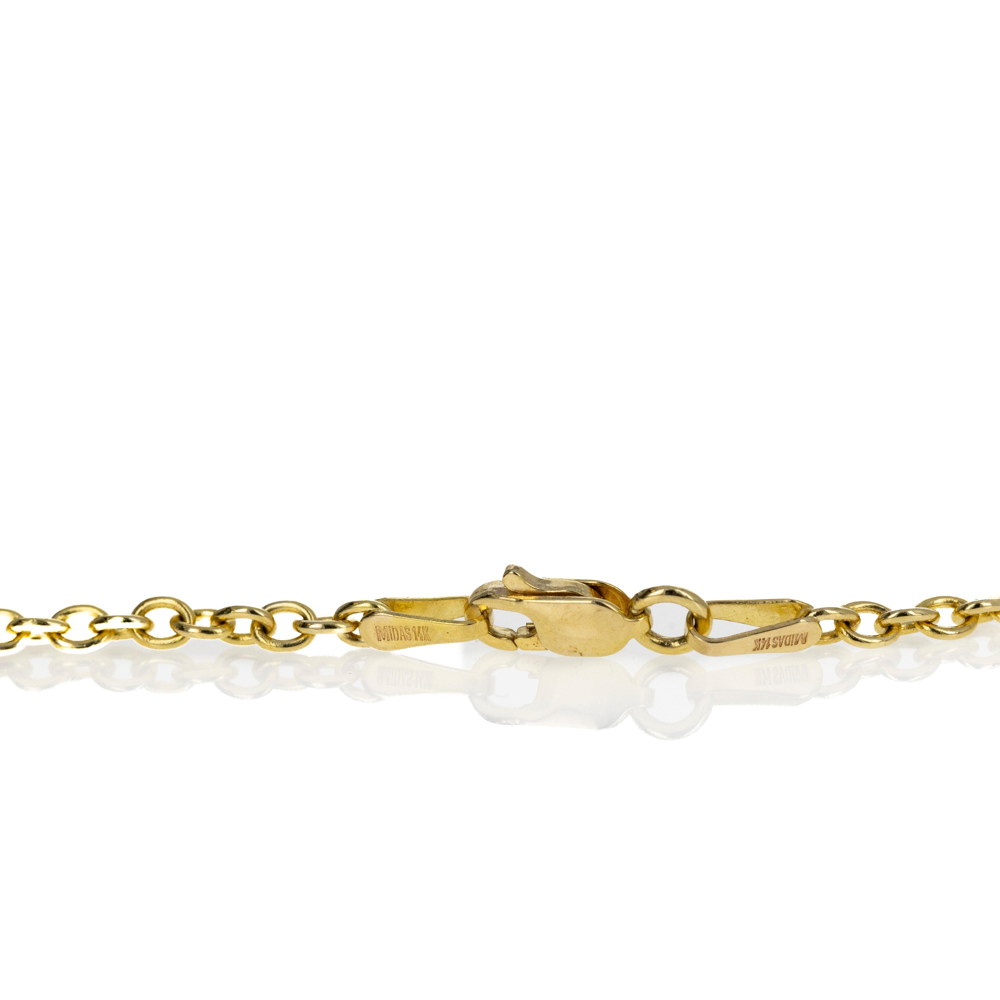 Collier à chaton en or jaune 18 carats et platine avec émeraudes en forme de cœur de 7,31 carats Neuf - En vente à Cape May, NJ