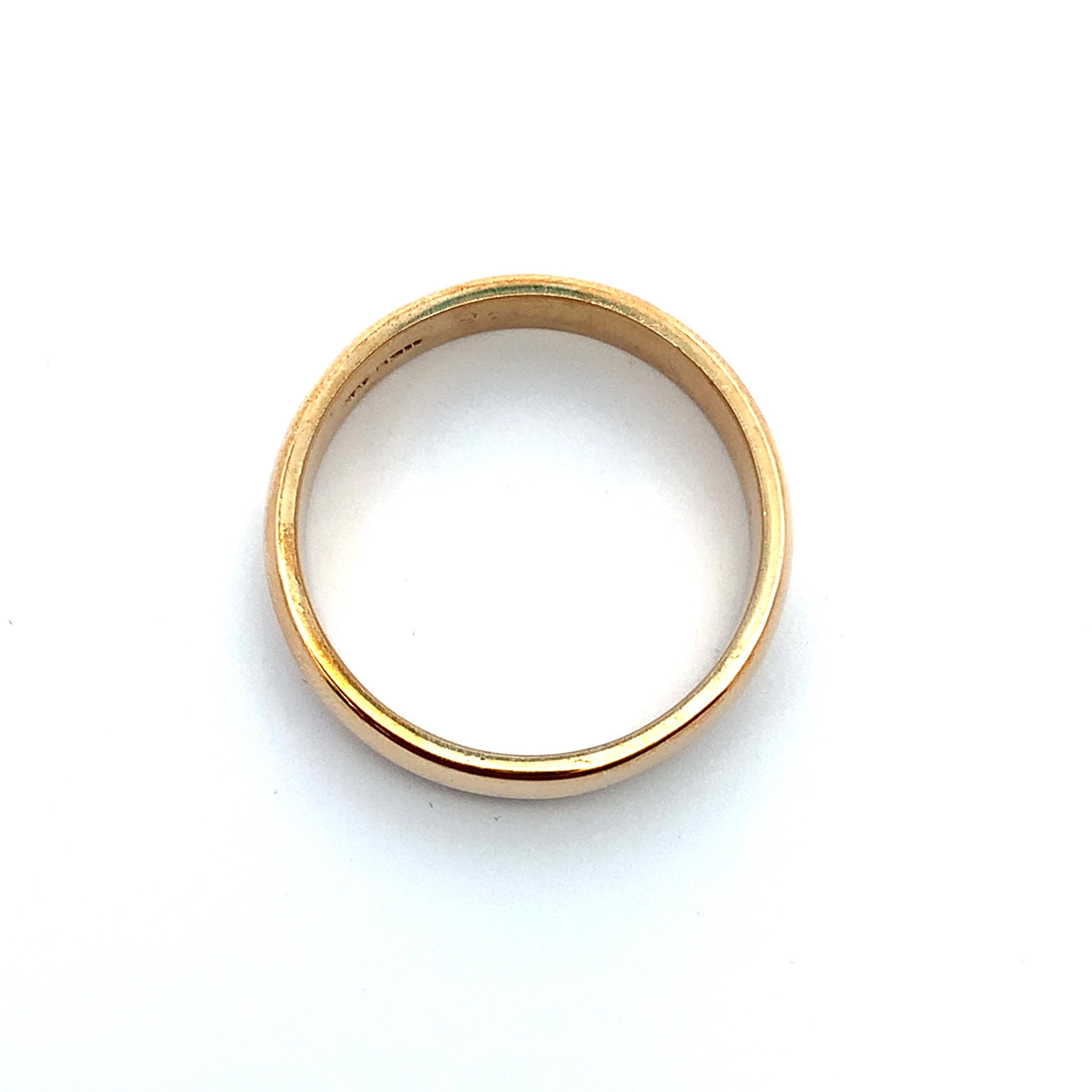 18k Gelbgold poliert Ehering Band 5mm im Zustand „Neu“ im Angebot in London, GB