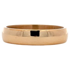 18k Yellow gold polished wedding ring band 5mm
