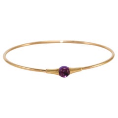 18k Yellow Gold Pomellato Amethyst Bangle Bracelet, 5.6gr