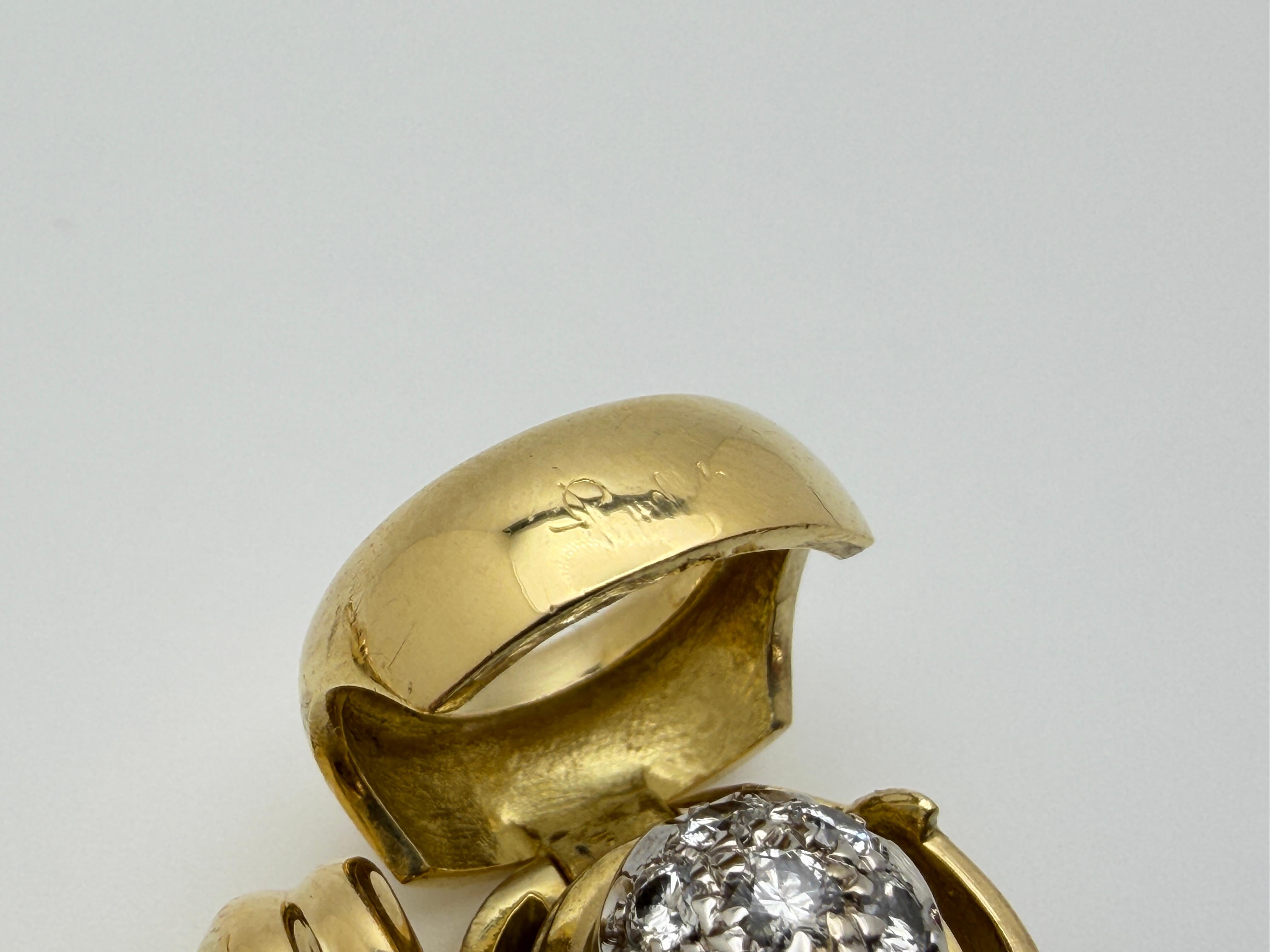 Bracelet à maillons tressés en or jaune 18K avec fermoir à diamants Pomellato en vente 3