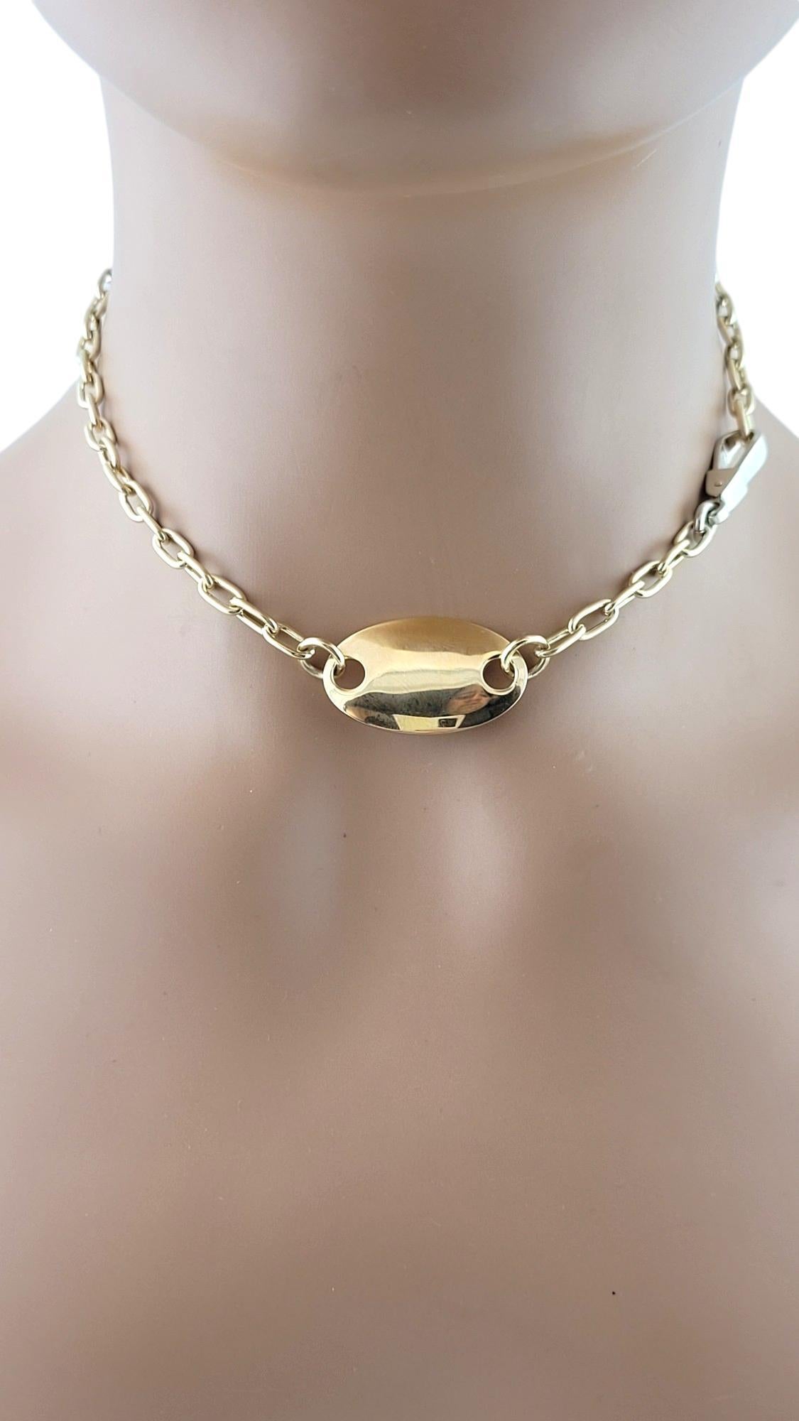 18K Yellow Gold Pomellato ID Chain Link Necklace #16123 For Sale 2