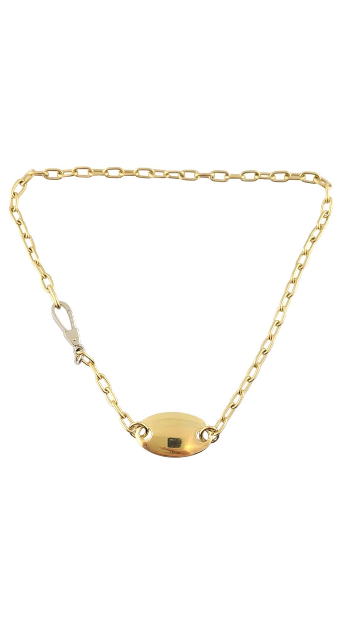 18K Yellow Gold Pomellato ID Chain Link Necklace #16123 For Sale