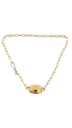 18K Yellow Gold Pomellato ID Chain Link Necklace #16123