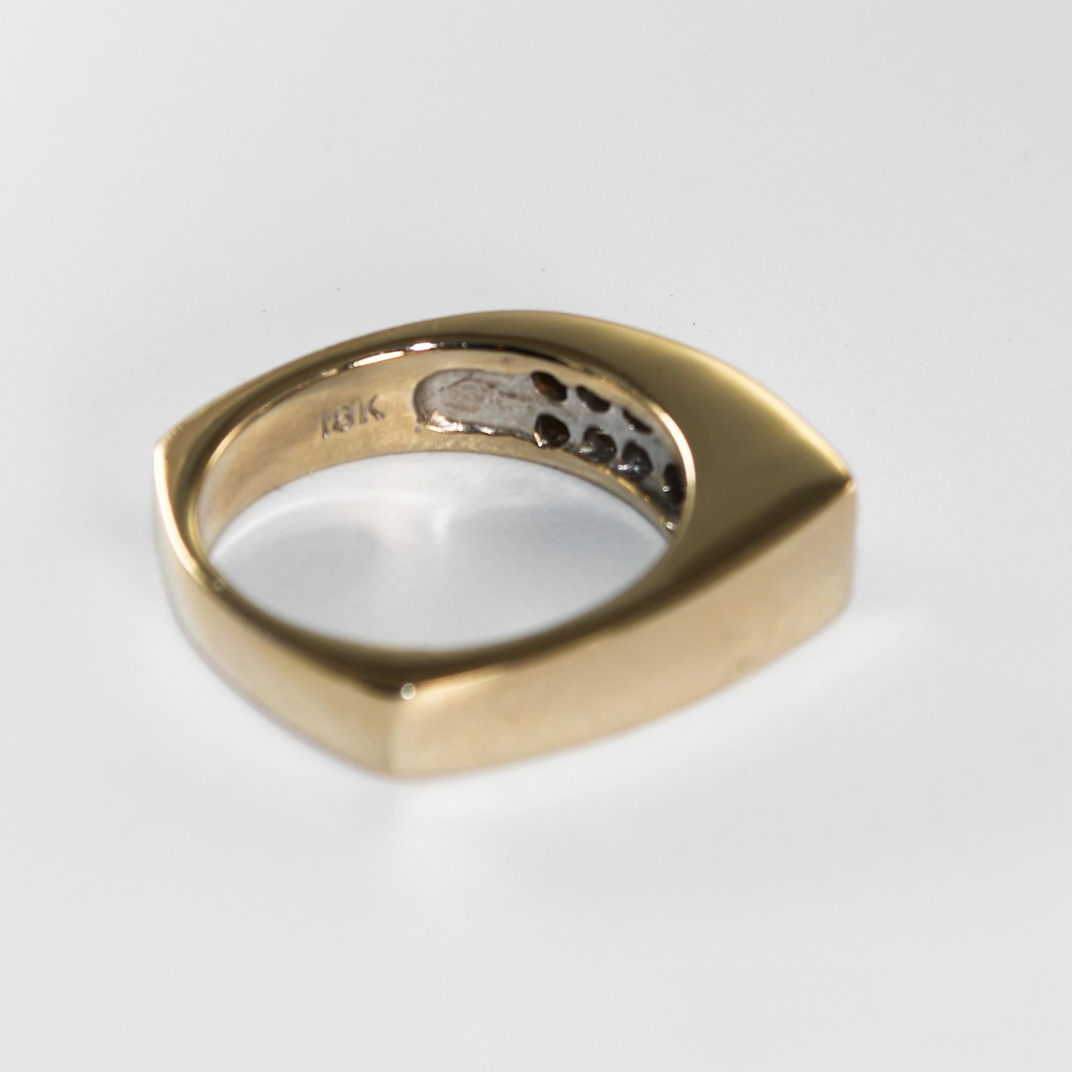 18K Yellow Gold Princess Cut Diamond Ring 0.50ct For Sale 3